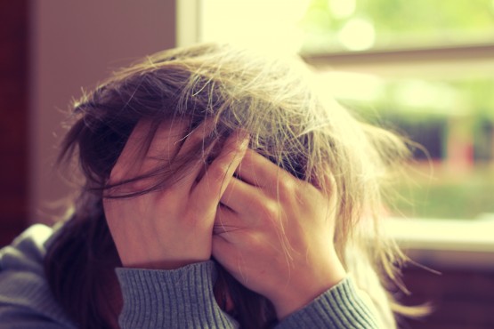 Stressed out woman